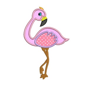Flamingo Applique Design - Instant Download - 4x4 , 5x7,, 6x10 hoops Machine Embroidery