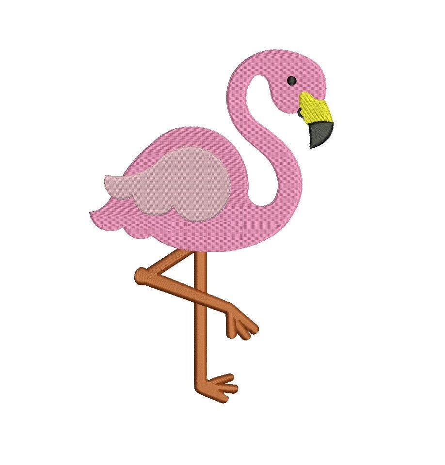 Flamingo Embroidery Design 3 Sizes 4x4 5x7 Hoops Instant - Etsy