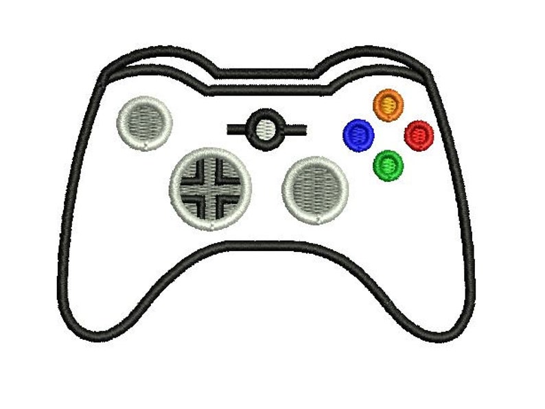 XBox Applique Design Video Game Controller Embroidery Design Etsy
