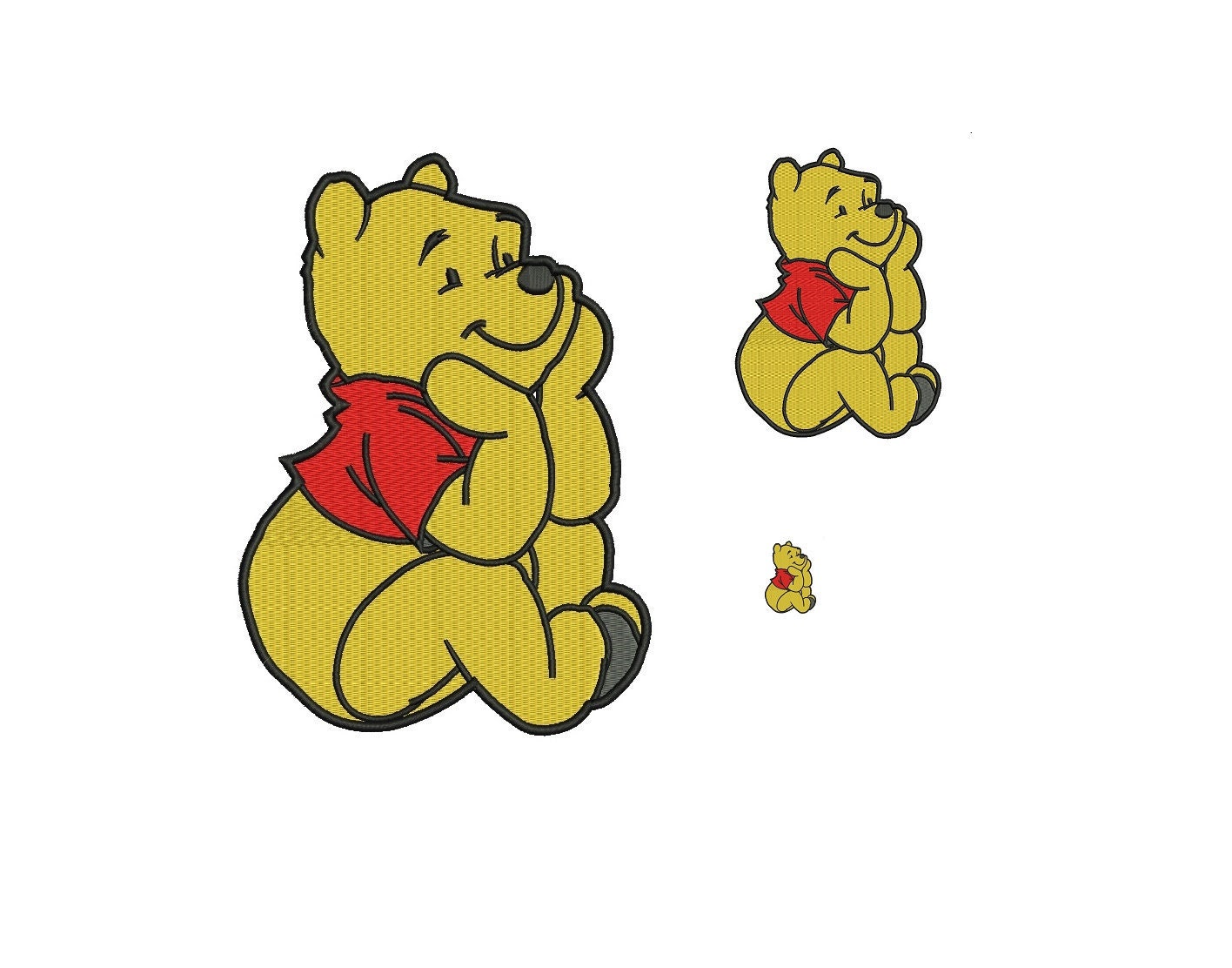 Winnie the Pooh and Piglet Iron on or Sew on Patch