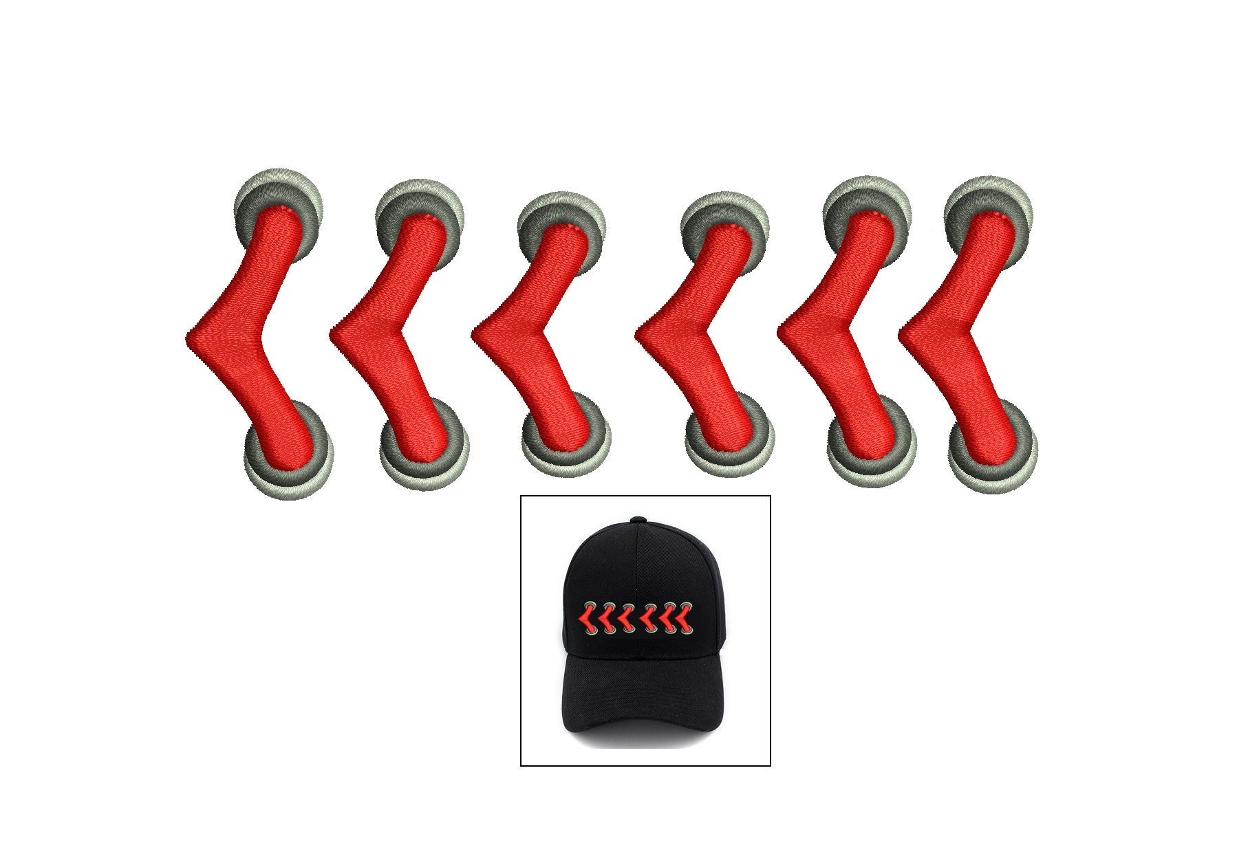 Baseball Stitches Embroidery design - 3D PUFF and regular Embroidery files - instant download