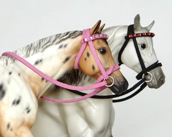 Breyer Classic Freedom Series 1:12 Scale Model Horse Tack Bridle + Gems  Handmade *Choose Colour*