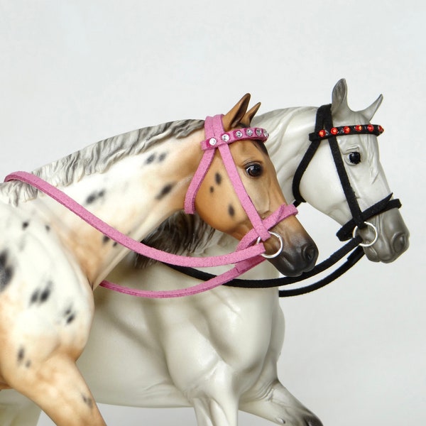 Breyer Classic Freedom Series 1:12 Scale Model Horse Tack Bridle + Gems  Handmade *Choose Colour*