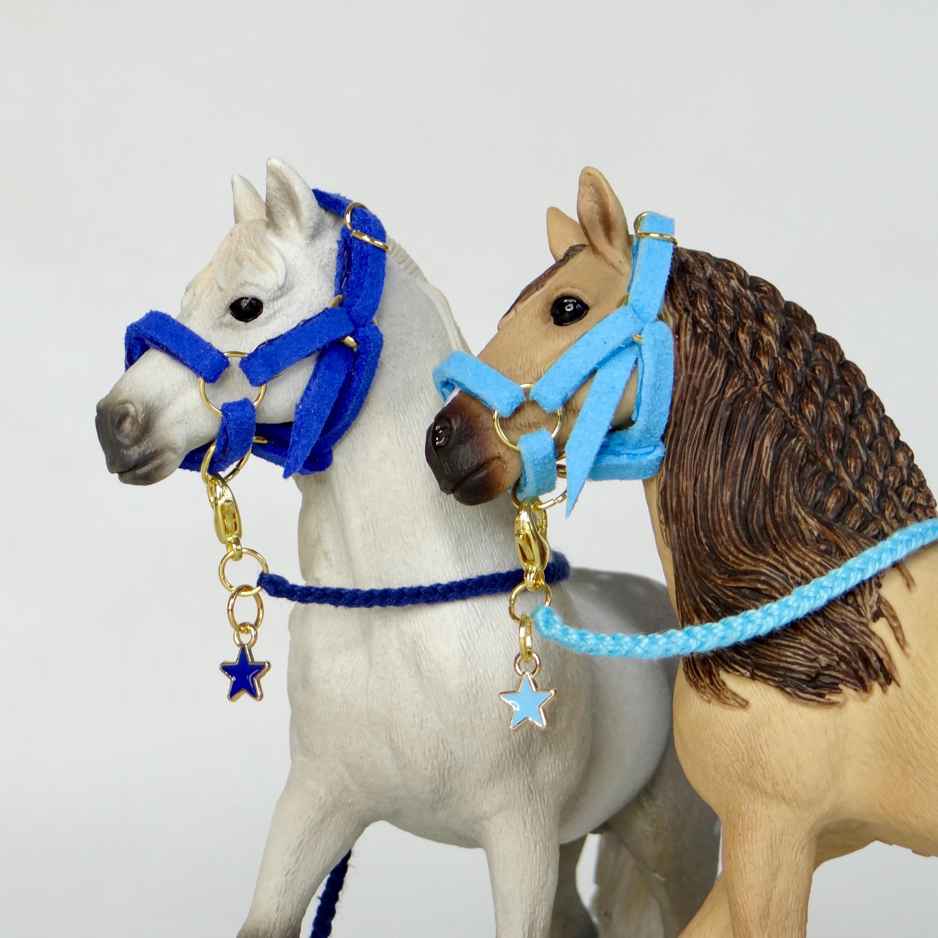 Schleich Collecta Papo 1 24 Scale Model Horse Tack Halter and Leadrope With Star Charm Handmade choose Colour Etsy Canada