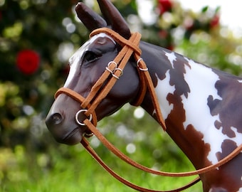 Handmade Breyer Traditional 1:9 Scale Realistic Bridle Model Horse Tack *Choose Size/Colour*