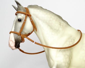 Breyer Traditional 1:9 Scale Model Horse Tack Cross-Over Bitless Bridle Handmade *Choose Colour*