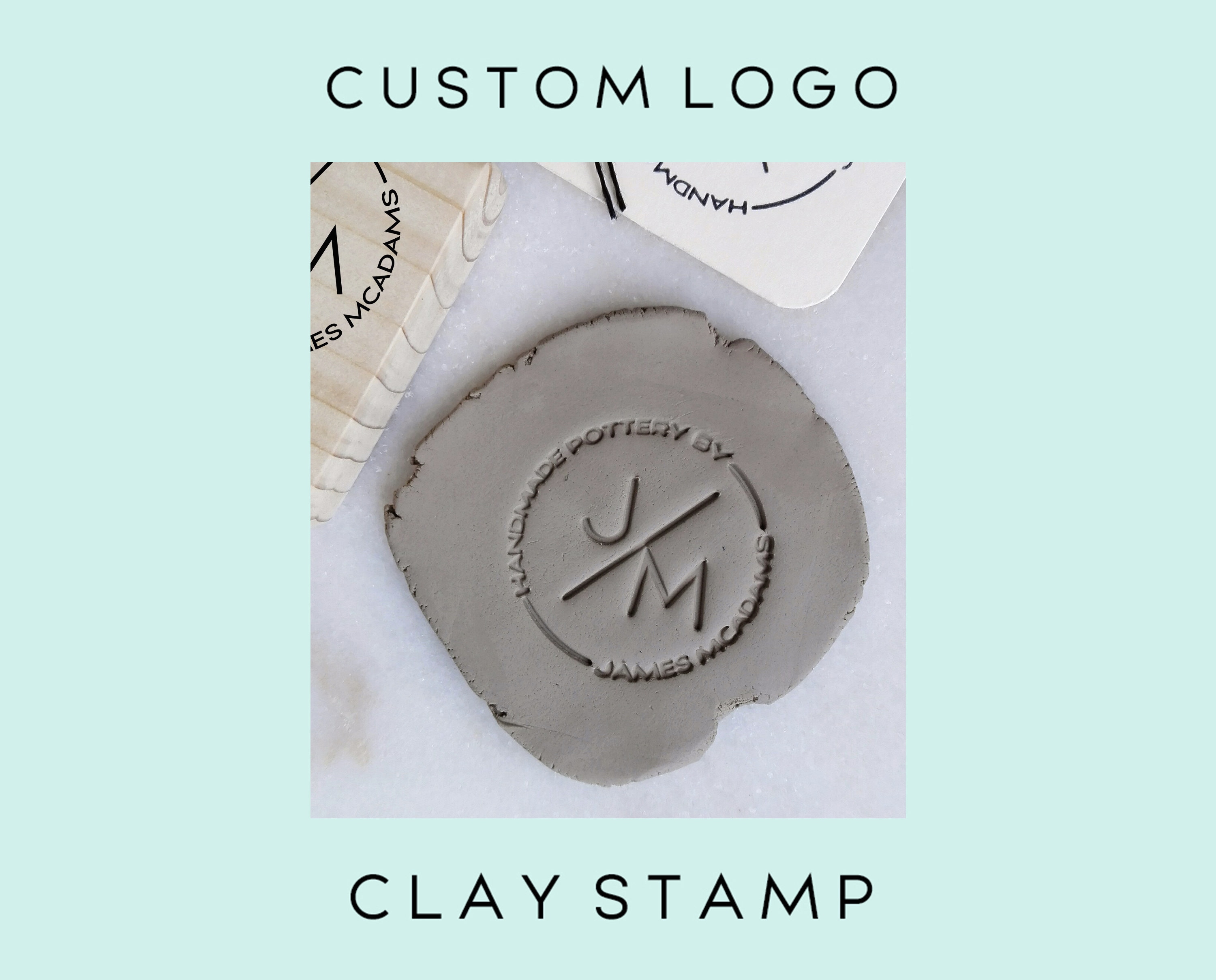 Custom Pottery Stamp - Stamp for Pottery - Custom Monogram for Pottery  Stamps - Custom Initials for Pottery Stamps - Custom Clay Stamp