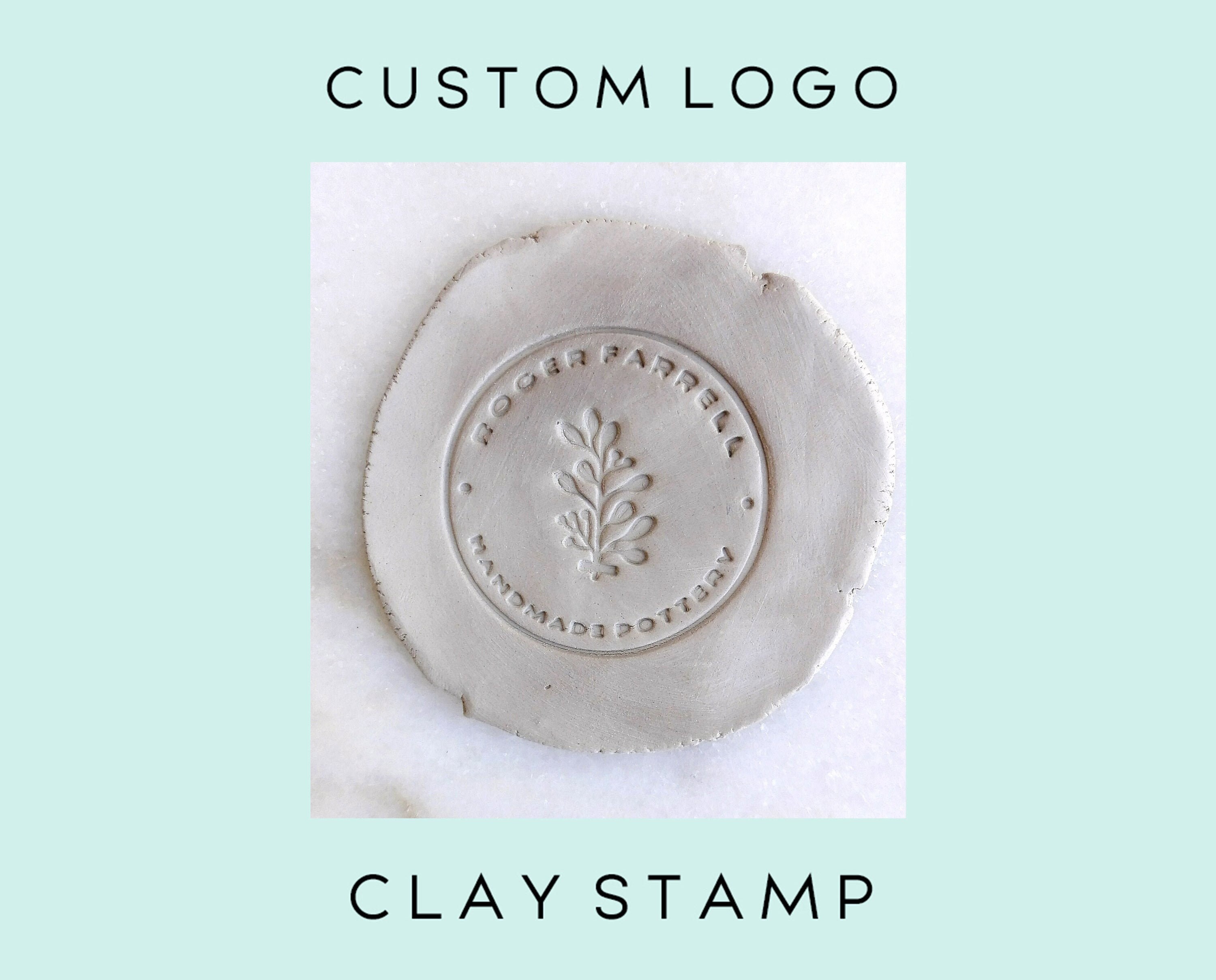 Custom Pottery Stamp of Logo or Image, Custom Clay Stamp, Pottery Logo  Rubber Stamp, Rubber Stamp for Clay, Ceramics, Pottery Signature 