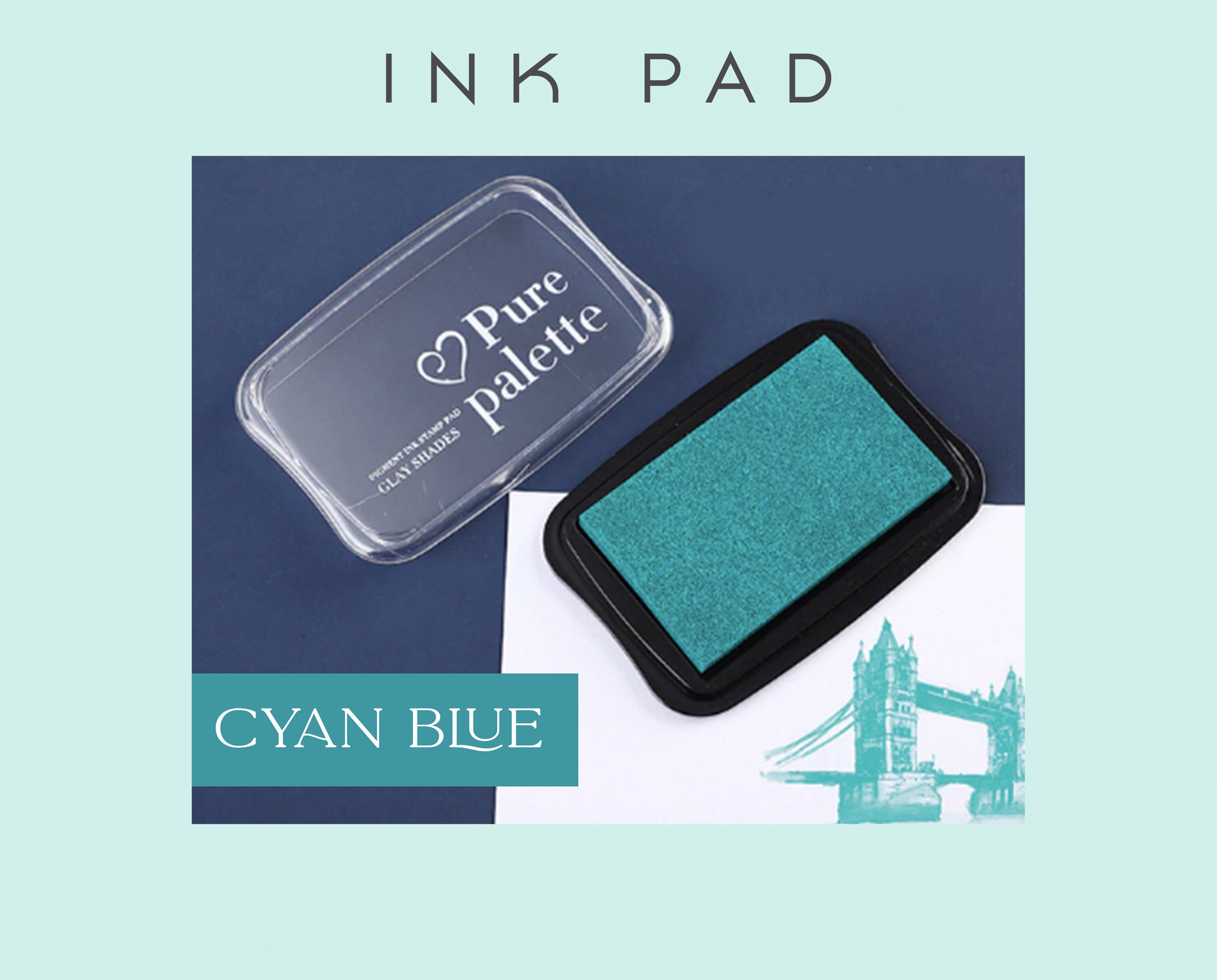Ink Pad Rubber Stamp Ink Pad Ink Pad Black Ink Pad Blu Ink Etsy