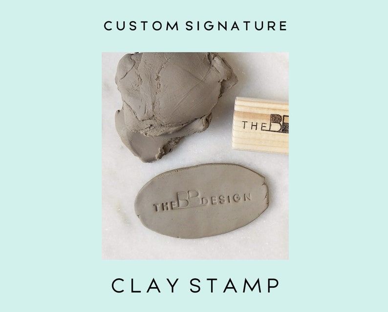 Custom Signature Clay Stamp Your Signature Pottery Stamp Etsy