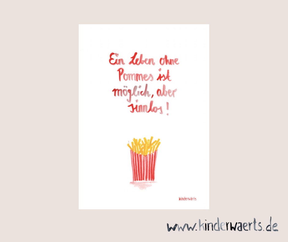 Twizler Geburtstagskarte Für Jungen – Mit Pommes Frites Design, 15,5x15,5 Cm