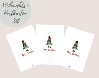 Christmas Tree Girl (3 Cards)