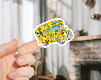 Magic School Bus Sticker, Children's Book Inspired Art, Teacher Gift
