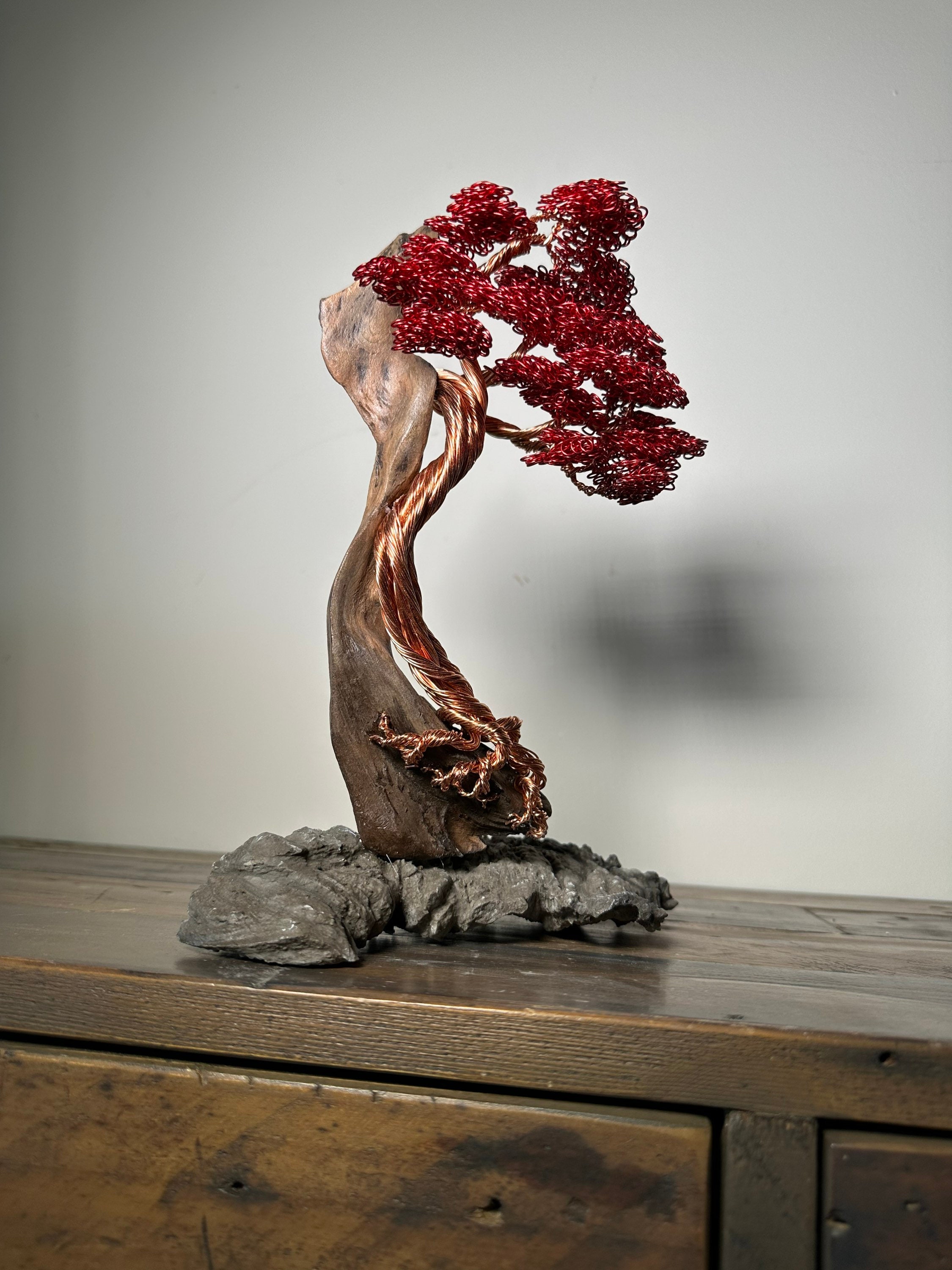 Wire Art Copper Bonsai Tree – Ash Tree – Craft In 3D – Home & Garden  Sculptural Designs