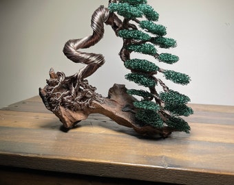 Wire Tree Sculpture - Wire Bonsai Tree - Handmade Wire Tree - Tree of Life