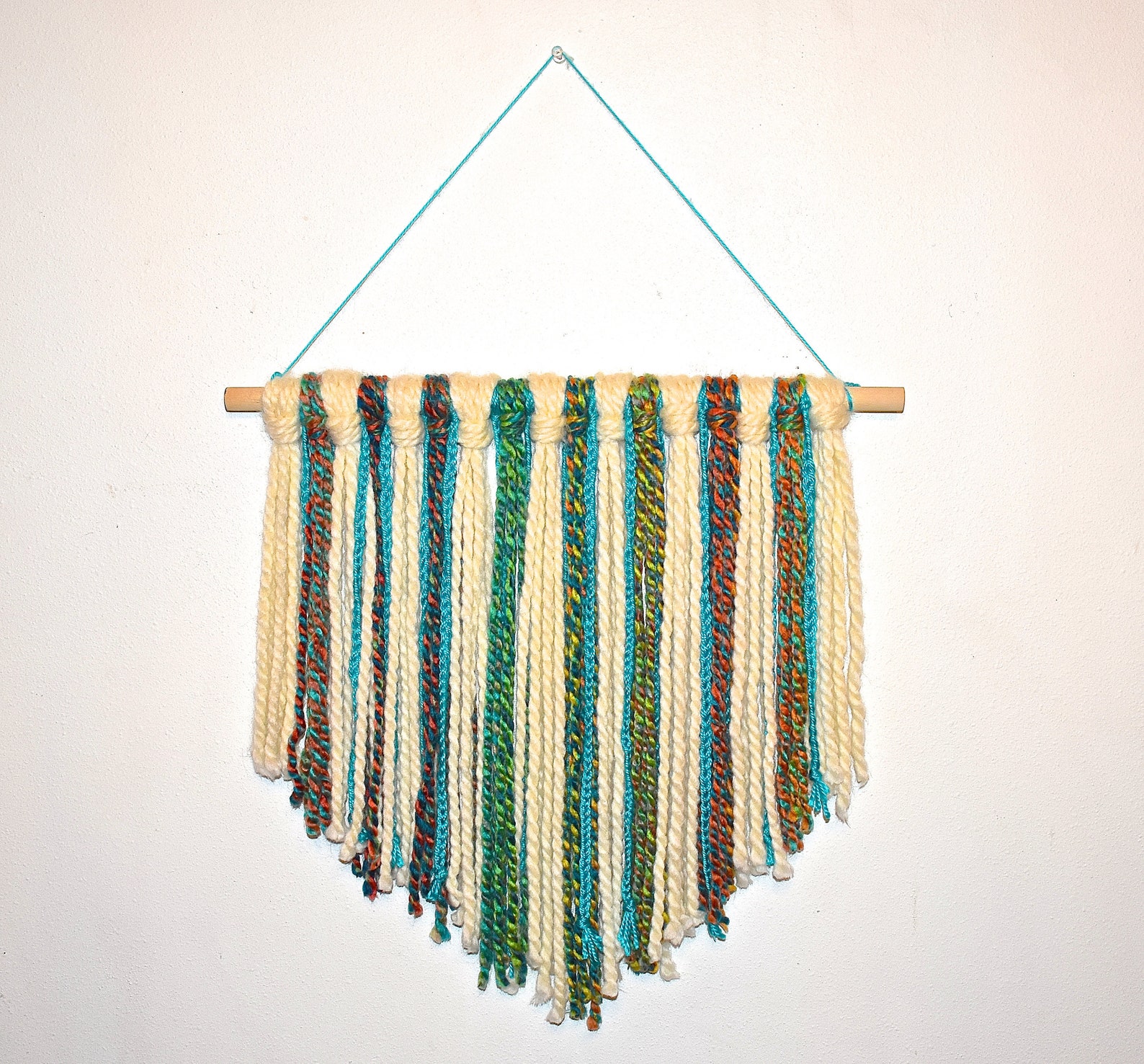 Multicolor Yarn Wall Tapestry Multicolor Yarn Wall Hanging Etsy Australia