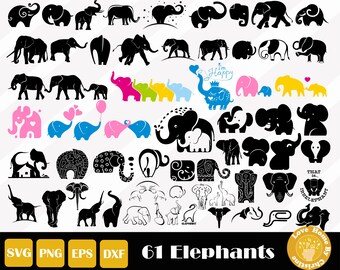 Download Elephant Family Svg Etsy