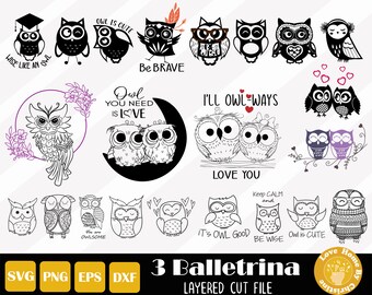 Download Owl Monogram Svg Etsy