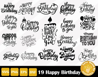 Happy Birthday Svg Etsy