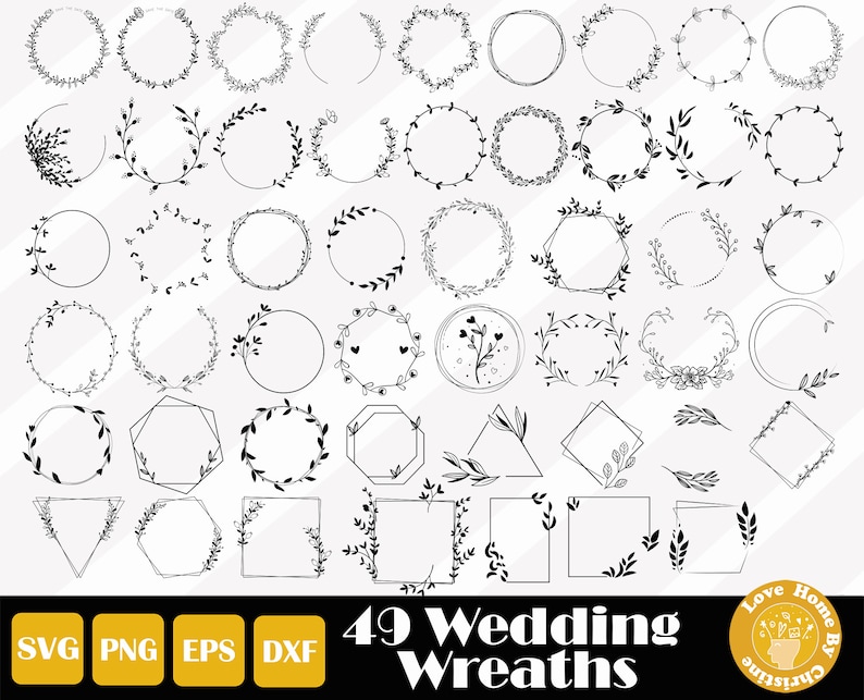 Download 49 Wedding Wreath Svg Floral Wreath Svg Laurel Wreath Svg ...
