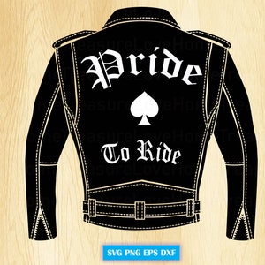 Veste en cuir Moto Biker Coat SVG PNG EPS Fichiers pour Cricut Silhouette Fichiers, Coupe facile, Utilisation commerciale, Téléchargement instantané