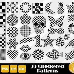 Checkered Bundle Svg, Checkered Racing Svg, Seamless Pattern Svg, Checker Board Svg, Checkered Circle, Checkered Patterns, Instant Download