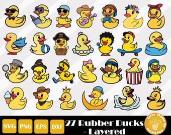 Pato amarillo (Png), lindo pato de goma (Png), pato de goma náutico, pato de goma (Svg), imagen vectorial de pato, pato con gafas de sol, clipart de pato de goma