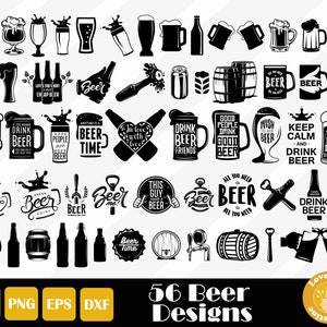 56 Beer SVG,  Drink svg,  Beer Glass Svg, Beer Cut File for Cricut Silhouette Files, Easy Cut, Instant Download