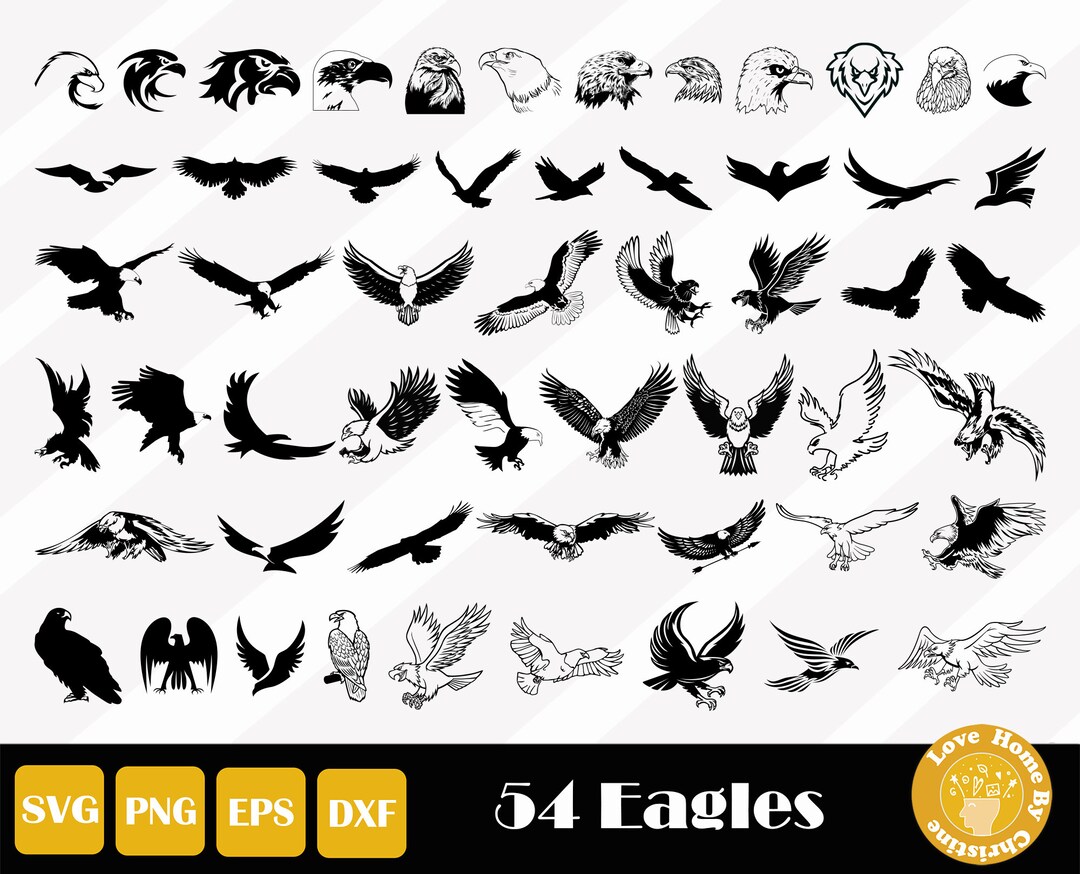 54 Eagle Svg Eagle Clipart Eagle Cricut Bald Eagle Eagles - Etsy New ...