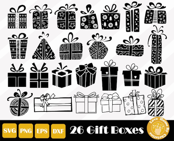 Download 26 Gift Box Svg Christmas Gift Svg Birthday Gift Svg Etsy
