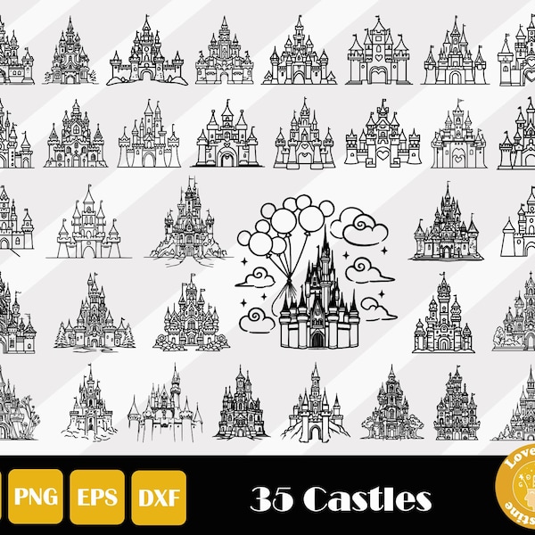 Castle Silhouette, Magic Castle Png, Castle Dxf, Mickey Castle Svg, Friends Trip Svg, Disney Castle Svg, Family Vacation Svg, Mickey Castle