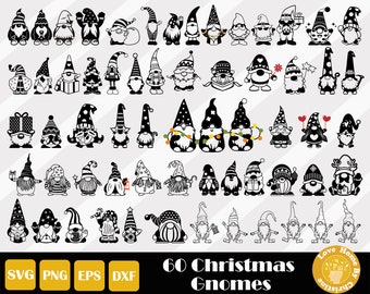 60 Christmas Gnomes Svg, Gnome Clipart, Gnome Bundle Svg, Gnome Ornament Svg, Gnome Christmas Svg, Christmas Sign Svg, Instant Download