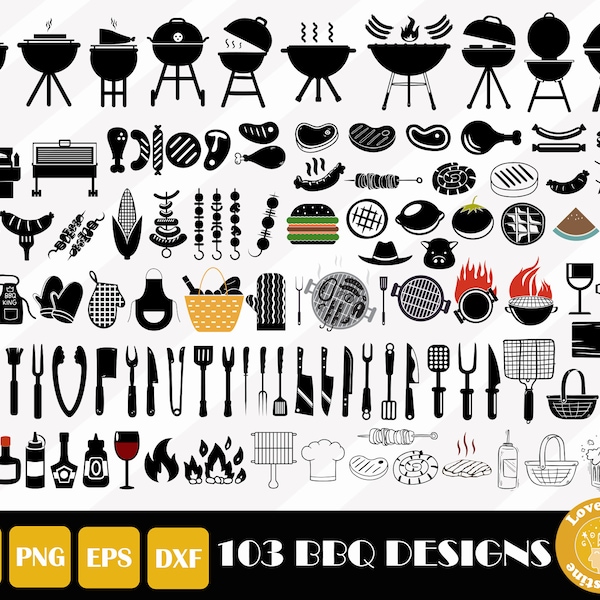 103 Grill Svg, Grill Svg, Grill Svg, Grill Svg Bundle, Kochen Svg, Fleisch Raucher Svg, Sofortiger DownloadEasy Cut, Sofortiger Download