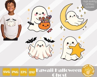Cute Halloween Png, Spooky Season Png, Halloween Silhouette, Halloween Shirt Svg, Funny Halloween Svg, Ghost Svg Bundle, Cute Ghost Shirt