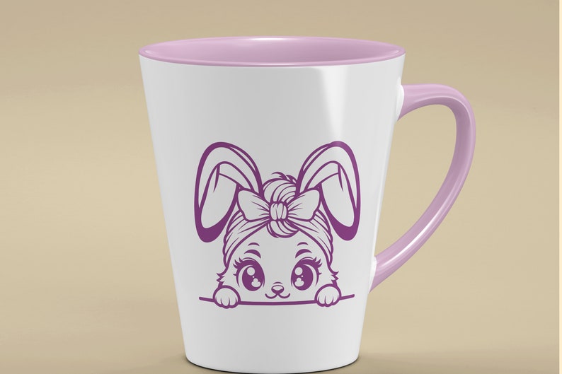 Gluren konijn Svg, gluren Bunny Svg, Bunny gezicht Svg, schattig Bunny Svg, Pasen konijn Svg, gluren dierlijke Svg, paashaas, Bunny Clipart afbeelding 3