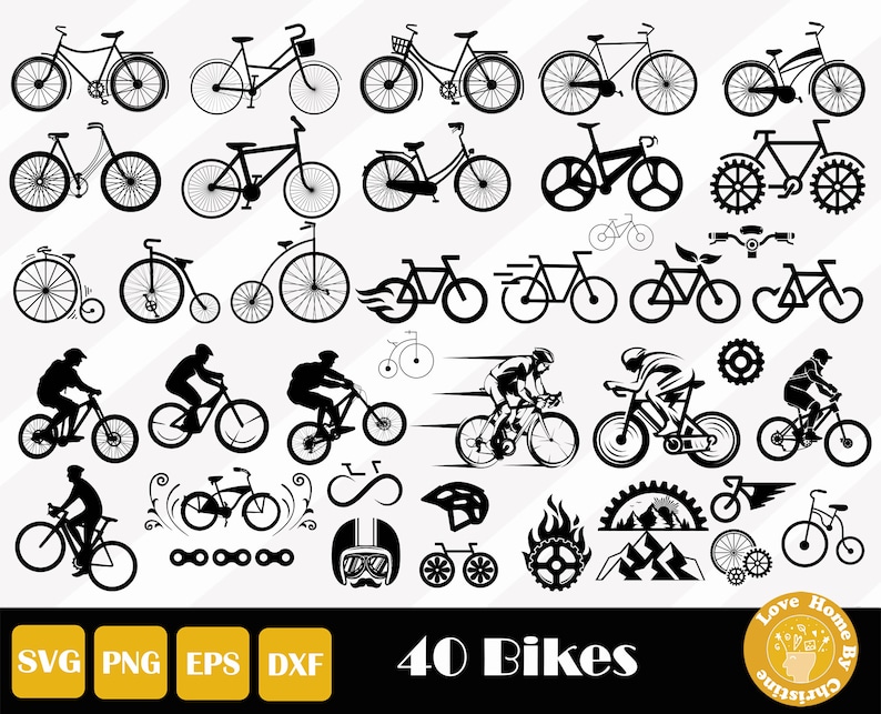 Mountain Bike Svg Instant Download Biker Cut Files For Cricut Silhouette 40 Bicycle Svg Easy Cut Art Collectibles Drawing Illustration Shantived Com