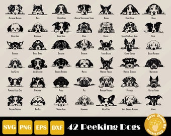 Perro SVG, Amante de los perros Svg, Cara de perro Svg, Perro mirando svg, Perro animal Svg, Contorno de perro Svg, Raza de perro Svg, Descarga instantánea