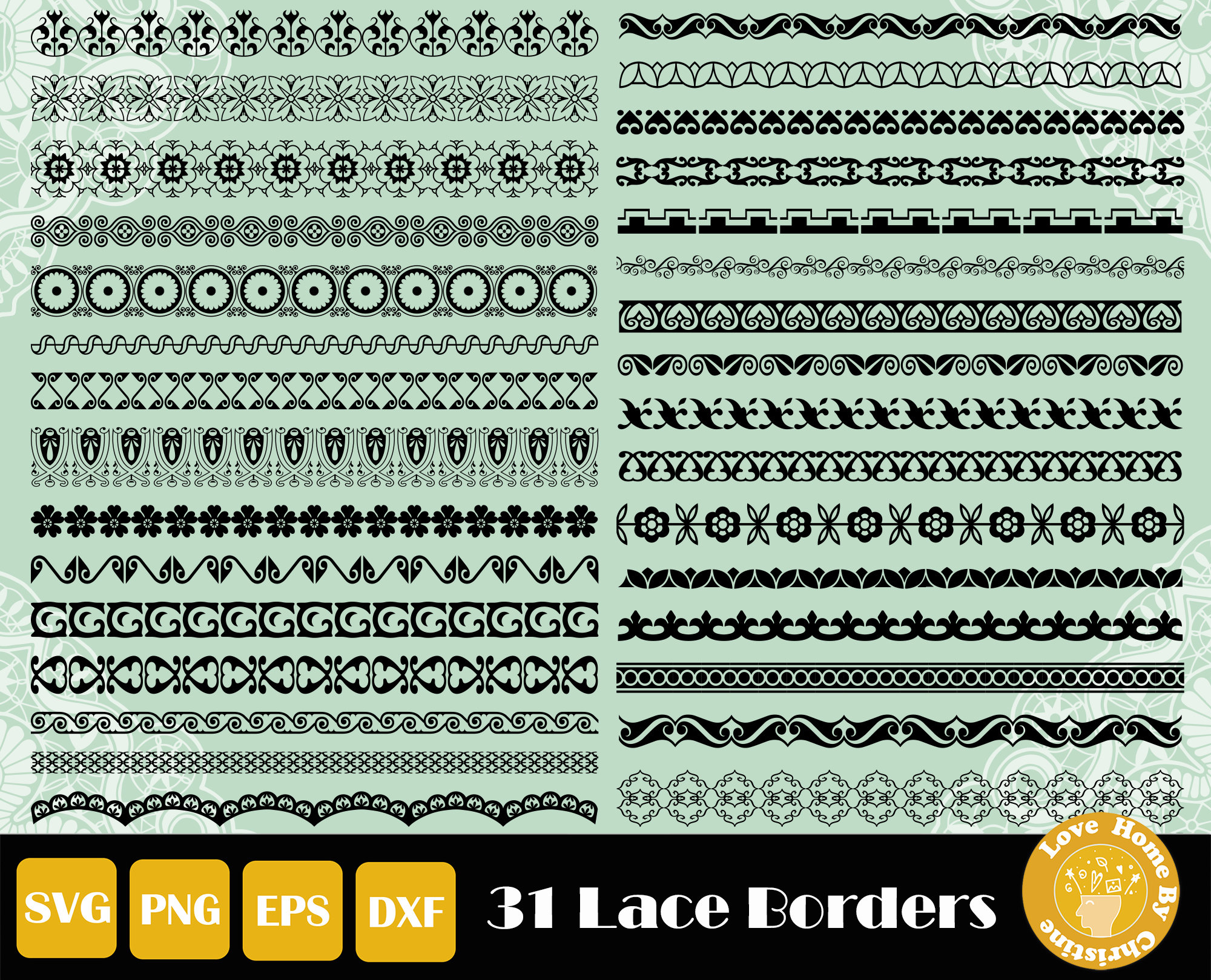 トップス relaxing border pattern cutsew Cross Stitch Border Pattern, Cross Stitch Frames, Floral