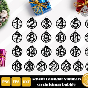 Christmas Advent Calendar Svg, Christmas Sign Svg, Christmas Cut File, Christmas Advent Svg, Christmas Countdown, Instant Download