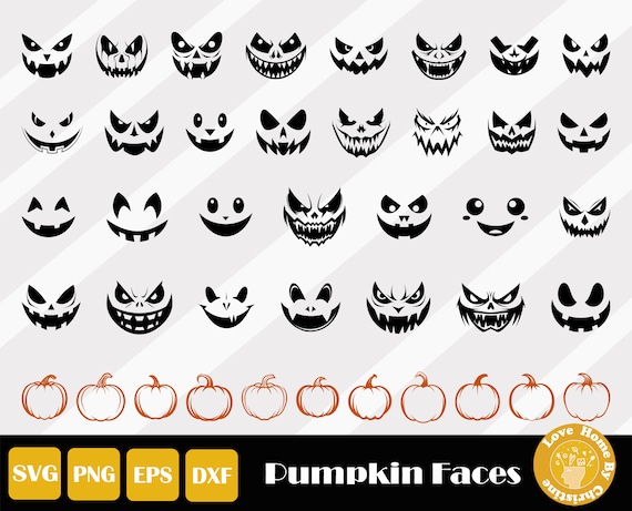 Pumpkin Face Logo Premium Vector | Pumpkin For Halloween Vector Doodle