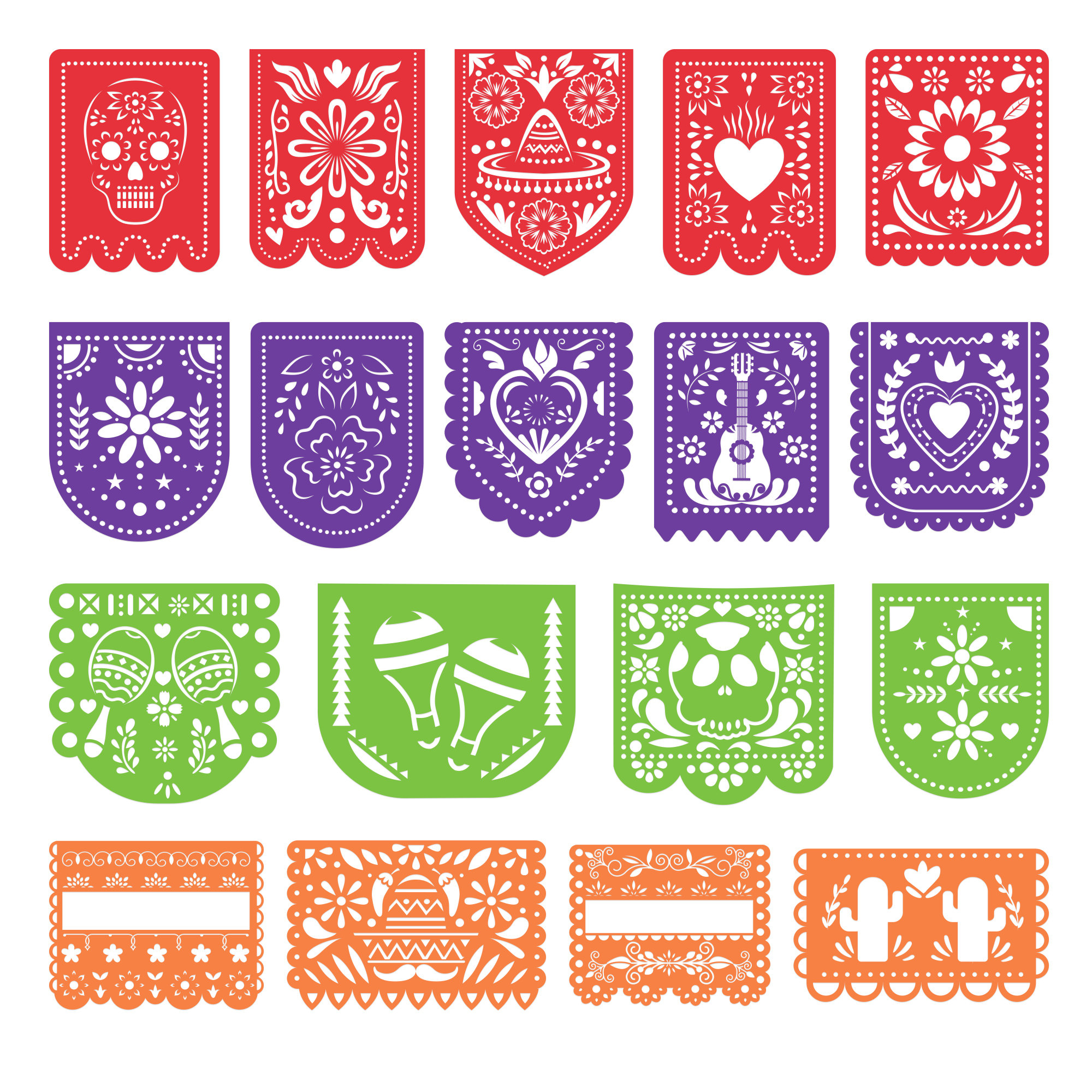 Papel Picado Svg Papel Picado Clipart Mexican Svg Papel - Etsy México