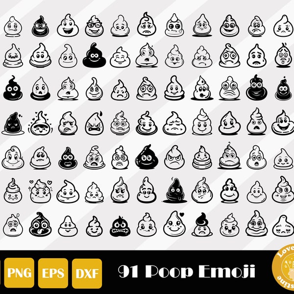 Poop Emoji Svg, Poop Svg, Emoji Svg, Poop Emoji Png, Funny Poop Svg, Poop Svg Bundle, Cute Poop Svg, Poop Emoji Printable, Emoji Poop Svg