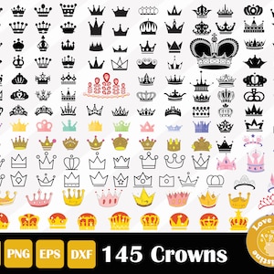 145 Royal Crown SVG Files for Cricut Silhouette Files, Easy Cut, Instant Download
