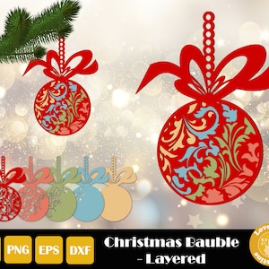 Christmas Bauble Svg, Christmas Ornament Svg, Christmas Cut File, Christmas Laser Cut, Round Ornament Svg, Christmas Sign, Instant Download