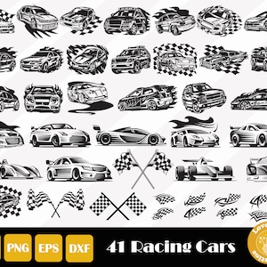 41 Rennauto Svg, Sport Car Svg, Car Svg Bundle, Auto Cut Dateien für Cricut und Silhouette, Easy Cut, Direkter Download
