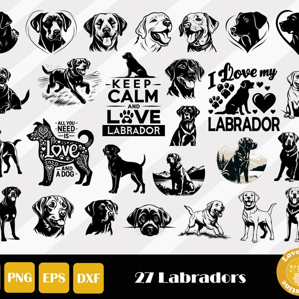 Labrador Svg, Dog Svg, Labrador Retriever, Labrador Silhouette, Dog Lover Svg, Labrador Vector, Labrador Dog Svg, Labrador Head Svg