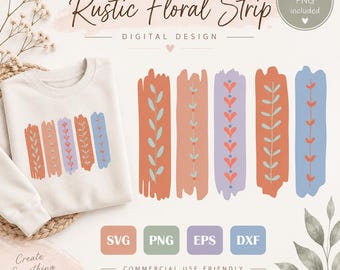 Brushstroke Png,  Flower Clipart, Trendy Shirt Png, Flower Png, Brushstroke Floral, Floral Brushstroke, Boho Summer Png, Boho Floral Png
