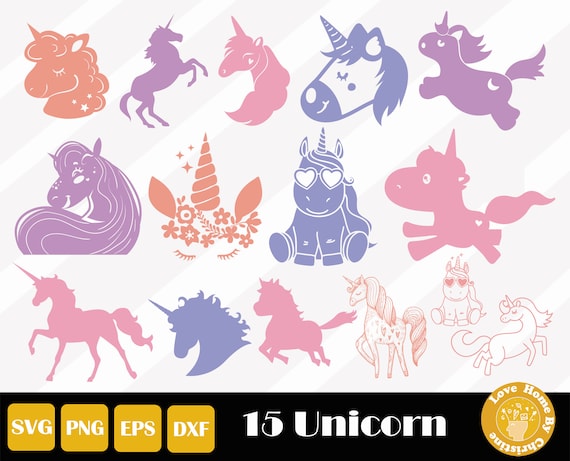 15 Unicorn SVG Bundle, Cute Unicorn Girl, Unicorn Shirt (Instant Download)