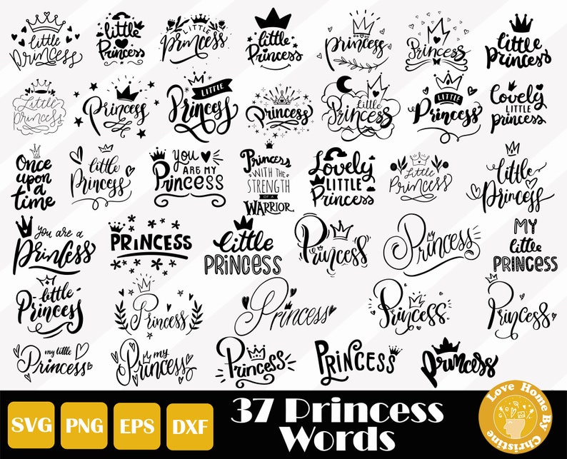 Download Easy Cut Princess Cut File For Cricut And Silhouette Princess Words Svg Little Princess Svg Instant Download 37 Princess Svg Drawing Illustration Art Collectibles Delage Com Br