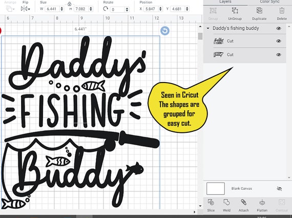 Daddy's Fishing Buddy Kids SVG PNG EPS Files for Cricut Silhouette
